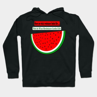 Show Me What Resistance Looks Like - This Is What Resistance Looks Like - Watermelon - Back Hoodie